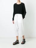 boat neck cropped jumper