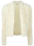 furry detail cardigan 