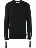 zipped cuff sweatshirt