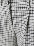 plaid cropped trousers
