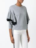ruffled sleeves sweatshirt