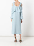 cut-out shoulder shift dress