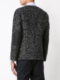 collarless knitted blazer