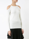 cut-out ribbed jumper 