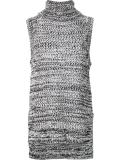turtleneck sleeveless blouse
