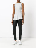 frill hem blouse