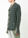 distressed plaid shirt
