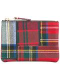 plaid patchwork zipped purse