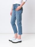 distressed cropped jeans