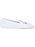 Lobster embroidered slip-on loafers