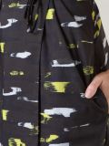 abstract print shift dress