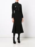 belted mid skirt