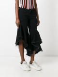 ruffle cropped jeans