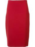 high-rise straight skirt