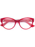 transparent glitter curved glasses