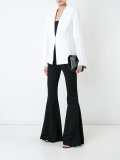 piped flared trousers
