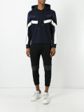 stripe front hoodie