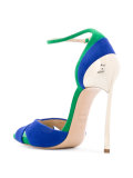 contrast panel sandals