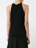 flared sleeveless evening dress