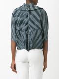 three-quarters sleeve pleated jacket