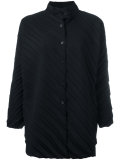 ribbed knitted coat