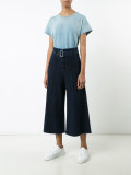 wide-legged cropped trousers