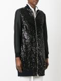 sequin embellished bomber jacket 