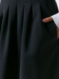 pleated knee length skirt