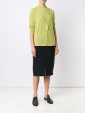 ribbed v neck cardigan