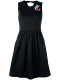 cherry brooch sleeveless dress 