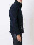 lined cable cardigan