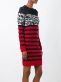 striped fitted dress