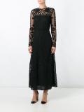 sheer longsleeved flared dress