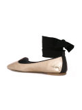metallic lace-up ballerinas