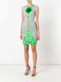 neon print fitted dress