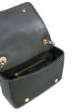 badge embellished biker bag 