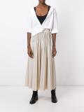 pleated maxi skirt