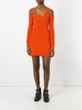 cut-off detail knitted dress