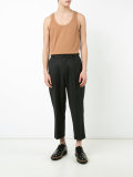 pleat detail cropped trousers