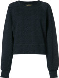 floral embossed sweatshirt