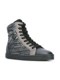striped hi-top sneakers
