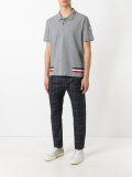 tri-colour stripe polo shirt