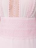 macramé detail flared dress