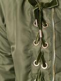 velvet ribbon bomber jacket