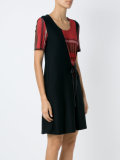 lace up detail dress
