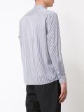 band collar striped shirt 