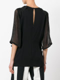 ribbon-tie sleeve blouse
