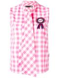 pussy bow sleeveless top