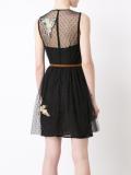 bird patch sheer dress