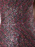 sequin strapless dress